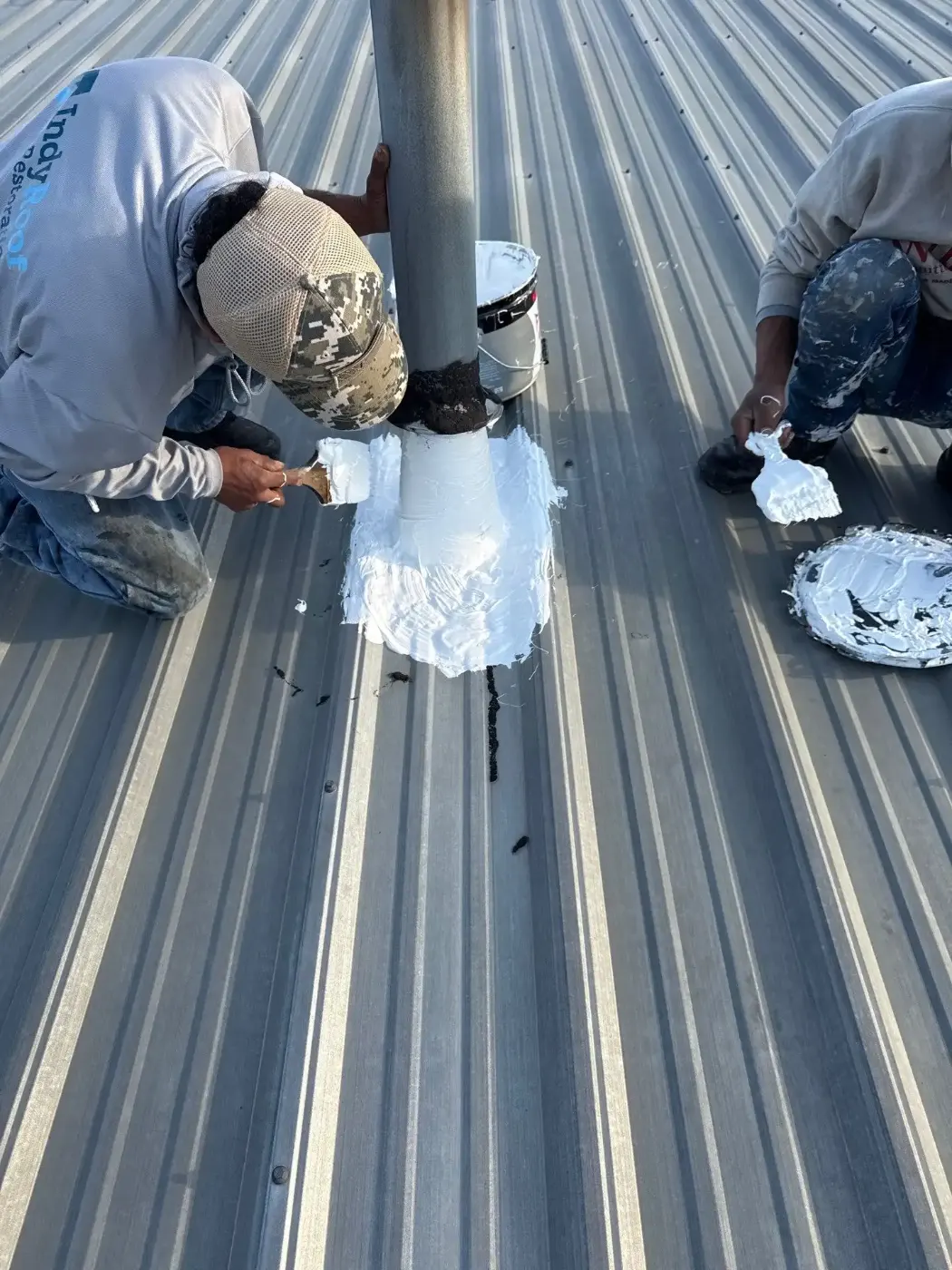 Flashing and seam work in Park 100